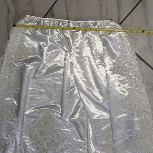 Vintage  Detachable wedding train long 100 inches  wide 47 inches like new